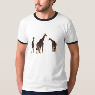 T-shirt Coucher de soleil avec girafes