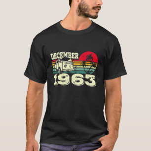 T-shirt Coucher De Soleil Caravane Classique Vintage 63 D