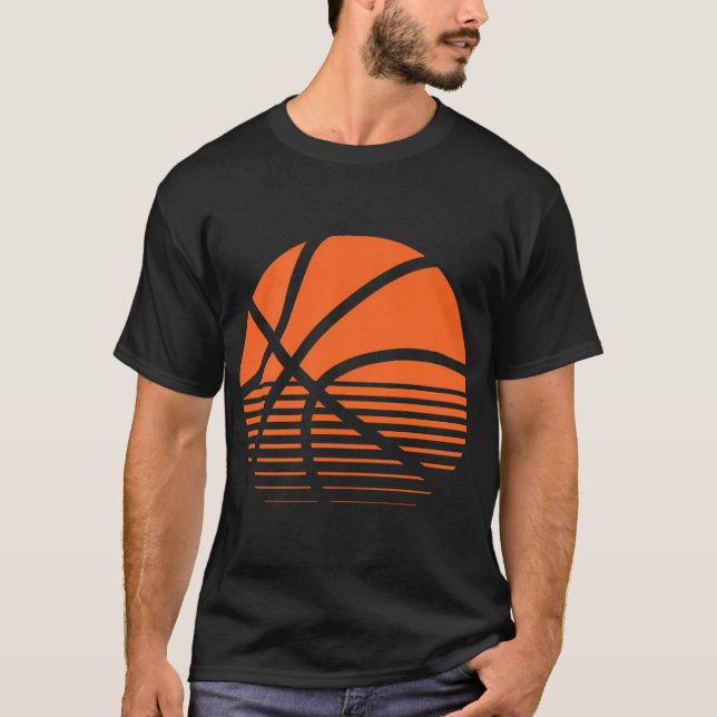 T-shirt Coucher de soleil de basket (Devant)