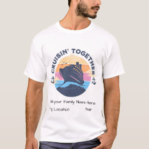 T-shirt Coucher de soleil de croisière en famille PERSONNA