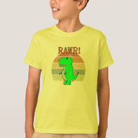 Coucher De Soleil De Dinosaure T-Rex De Cartoon Mi