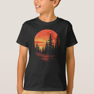 T-shirt Coucher de soleil de la forêt serene