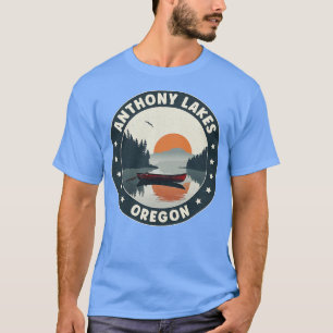 T-shirt Coucher de soleil de l'Oregon des lacs Anthony