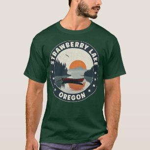 T-shirt Coucher de soleil de l'Oregon du lac Strawberry