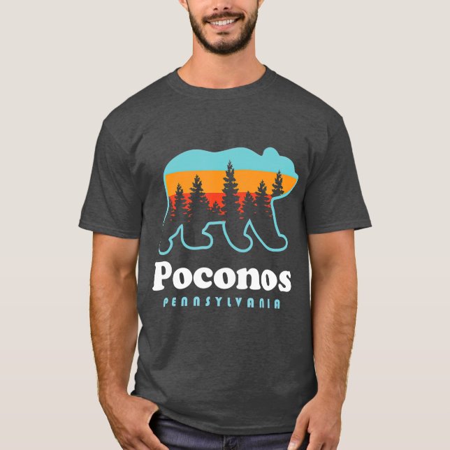 T-shirt Coucher de soleil de l'ours de Pennsylvanie (Devant)