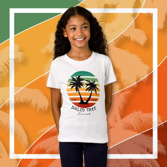 T-Shirt Coucher de soleil de palmier (PALM TREE SUNSET)