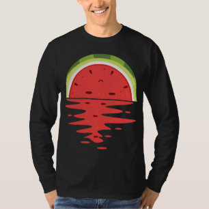 T-shirt Coucher de soleil de pastèque mignonne Fruit d'été