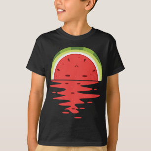 T-shirt Coucher de soleil de pastèque mignonne Fruit d'été