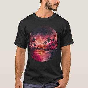 T-shirt Coucher de soleil de plage tropical