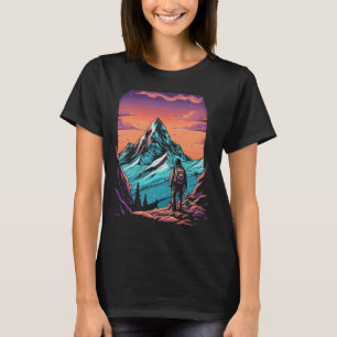 T-shirt Coucher de soleil de Randonnée de montagne