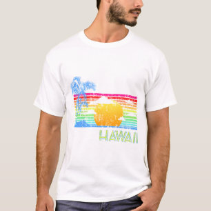 T-shirt Coucher de soleil de Retro Beach Hawaii