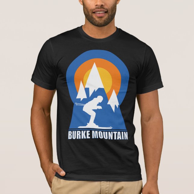T-shirt Coucher de soleil de ski de Burke Mountain (Devant)