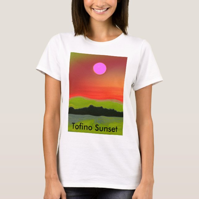 T-shirt Coucher de soleil de Tofino (Devant)