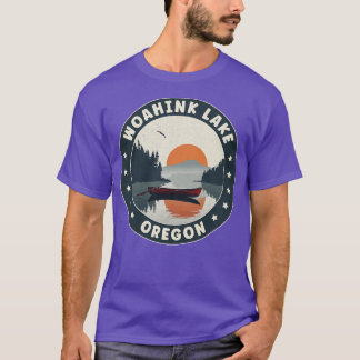 T-shirt Coucher de soleil de Woahink Lake Oregon