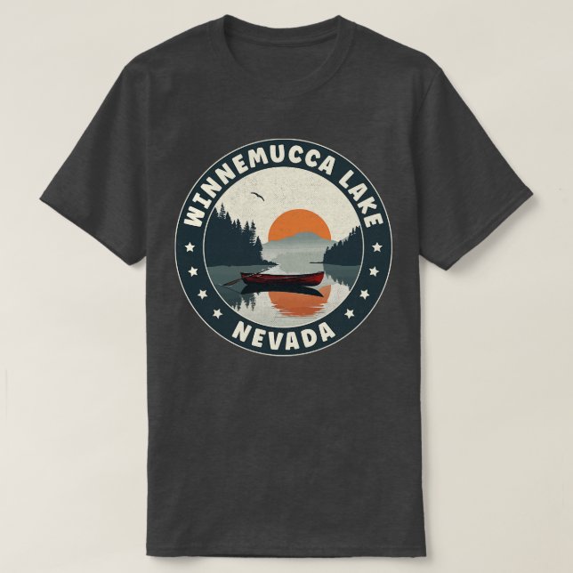 T-shirt Coucher de soleil du lac Nevada Winnemucca (Design devant)