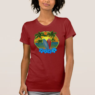 T-shirt Coucher De Soleil Et Planches De Surf