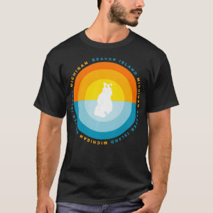 T-shirt Coucher de soleil graphique de Beaver Island Michi