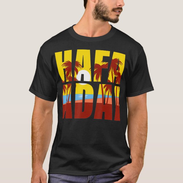T-shirt Coucher de soleil Hafa Adai à l'intérieur du chamo (Devant)