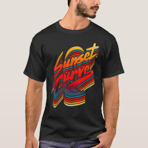 T-shirt Coucher de soleil Hommes Courbe Pour Hommes Femmes