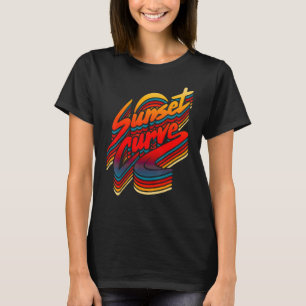 T-shirt Coucher de soleil Hommes Courbe Pour Hommes Femmes