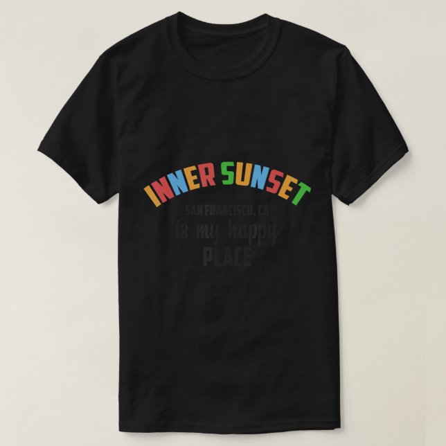 T-shirt Coucher de soleil intérieur San Francisco Californ (Design devant)