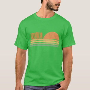 T-shirt Coucher de soleil Iowa State Graphique en détresse