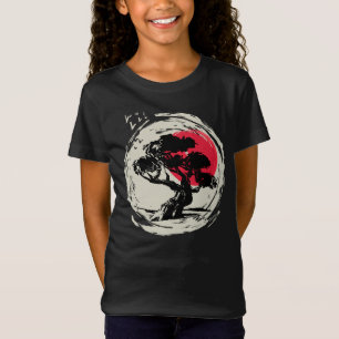 T-Shirt Coucher de soleil japonais Bonsai Art