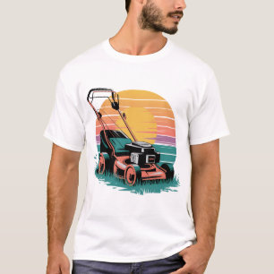 T-shirt Coucher de soleil pour tondeuse à gazon
