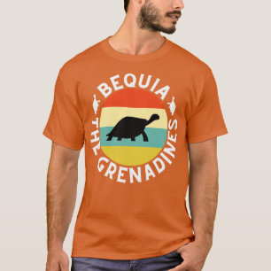T-shirt Coucher de soleil rétro Bequia The Grenadines avec
