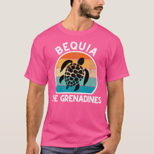 T-shirt Coucher de soleil rétro Bequia The Grenadines avec