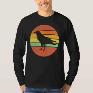 T-shirt Coucher de soleil rétro Corbeau