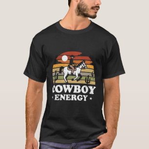 T-shirt Coucher de soleil rétro Cowboy Energy