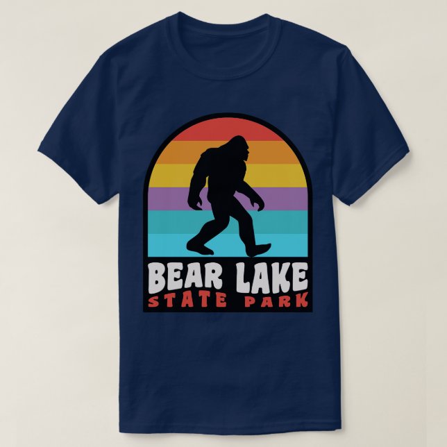 T-shirt Coucher de soleil rétro du lac Oear Utah (Design devant)
