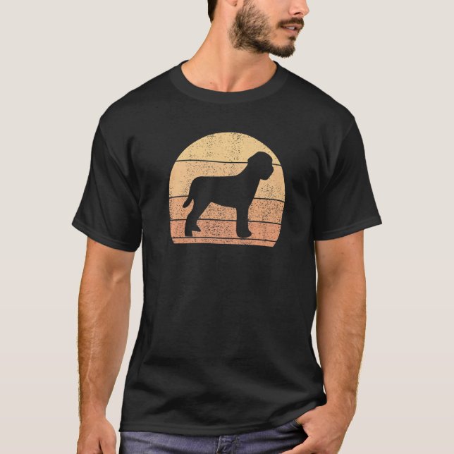 T-shirt Coucher de soleil rétro Lagotto Romagnolo Chien (Devant)