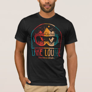 T-shirt Coucher de soleil Retro Lake Louise