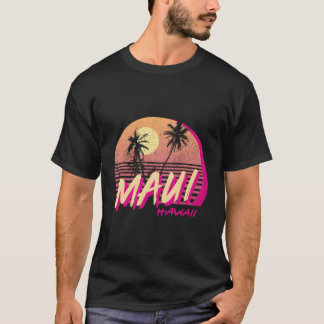 T-shirt Coucher de soleil rétro Maui Hawaii Beach