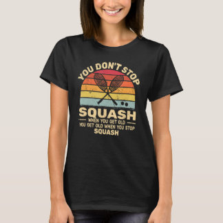 T-shirt coucher de soleil rétro vous n'arrêtez pas Squash 