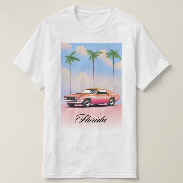 T-shirt Coucher de soleil rose de Floride (Design devant)