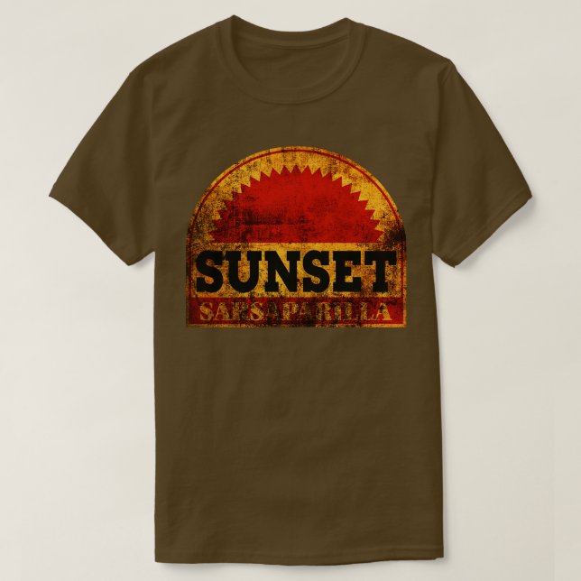 T-shirt Coucher de soleil Sarsaparilla Fallout (Design devant)