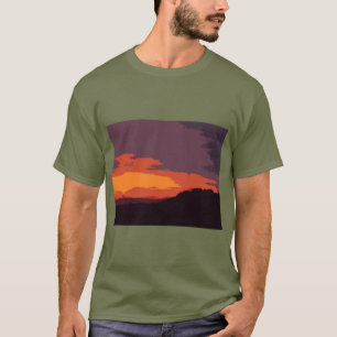 T-shirt Coucher de soleil simplifié