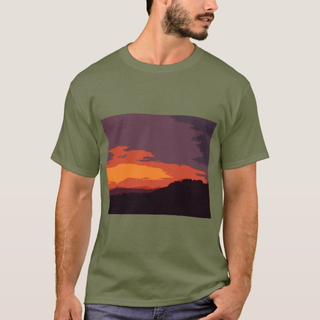 T-shirt Coucher de soleil simplifié (Devant)