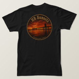 T-shirt Coucher de soleil sur la jetée de Huntington Beach