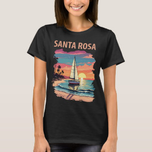 T-shirt Coucher de soleil sur la plage de l'île Santa Rosa