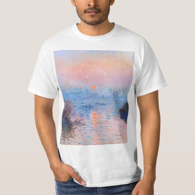 T-shirt Coucher de soleil sur la Seine Claude Monet (Devant)
