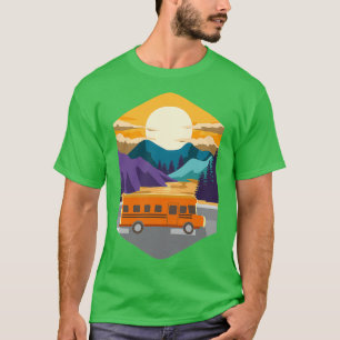 T-shirt Coucher de soleil sur l'autobus scolaire 2
