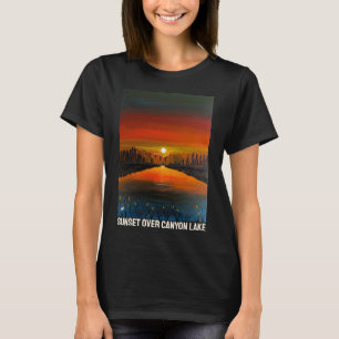 T-shirt Coucher de soleil sur le lac Canyon, peinture d'Al