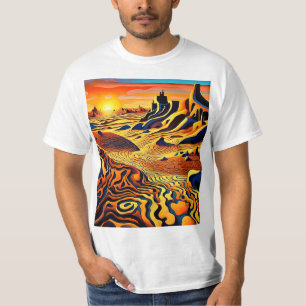 T-shirt Coucher de soleil sur le paysage du désert 6