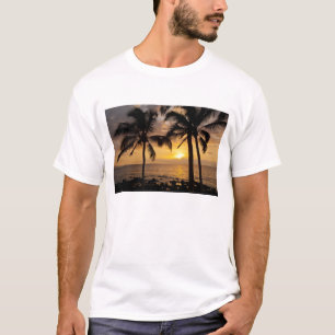 T-shirt Coucher de soleil sur palmier