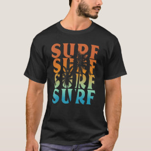 T-shirt Coucher de soleil Surf Palmier Plage de vacances c