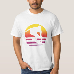 T-shirt Coucher de soleil surfeur Rétro